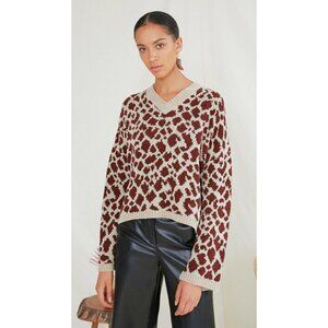 Nanushka Jamel Giraffe Intarsia Jumper Sweater Small